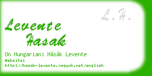 levente hasak business card